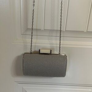 Jessica McClintock Silver Mesh Chain Clutch